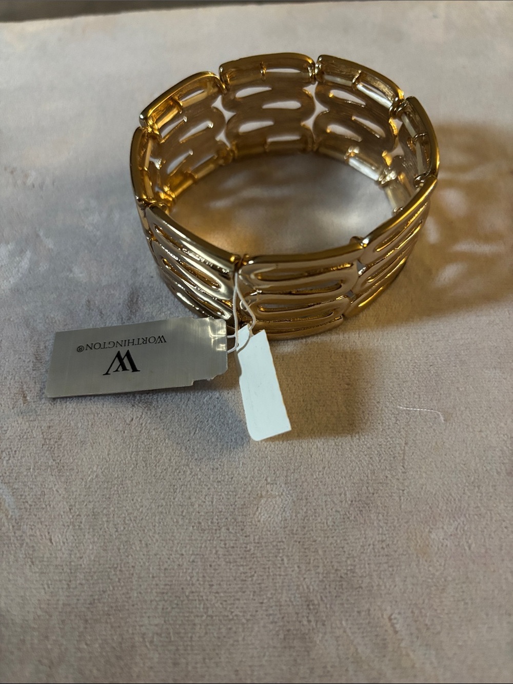 Worthington Shiny Gold Stretch Link Bracelet